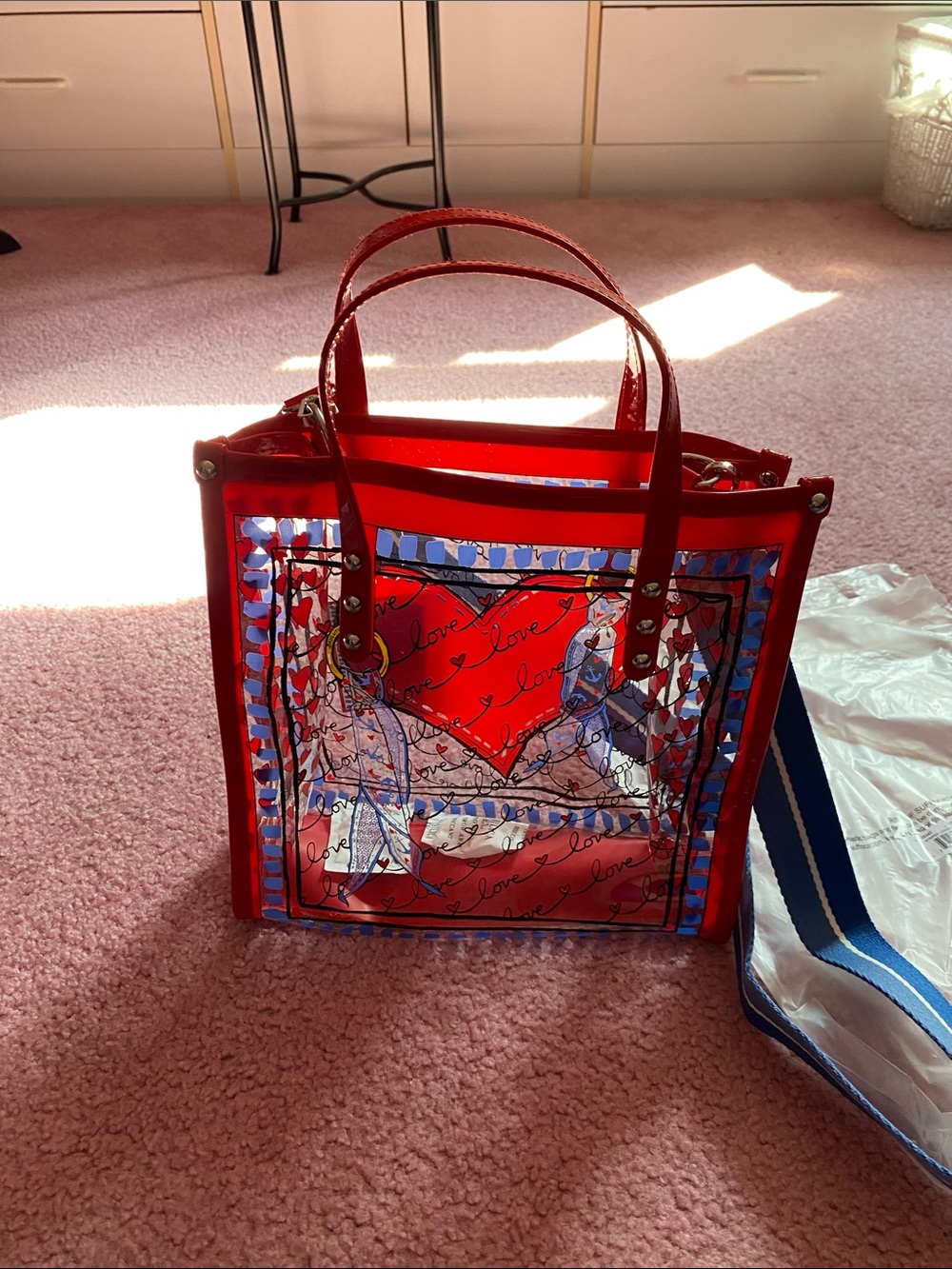 Stripes loved vinyl tote by Brighton - Picture 5 of 9